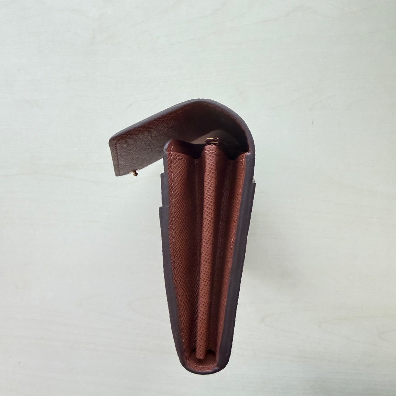 [全新閒置品] LV Sarah 經典信封長夾M60531咖啡色內裡-6