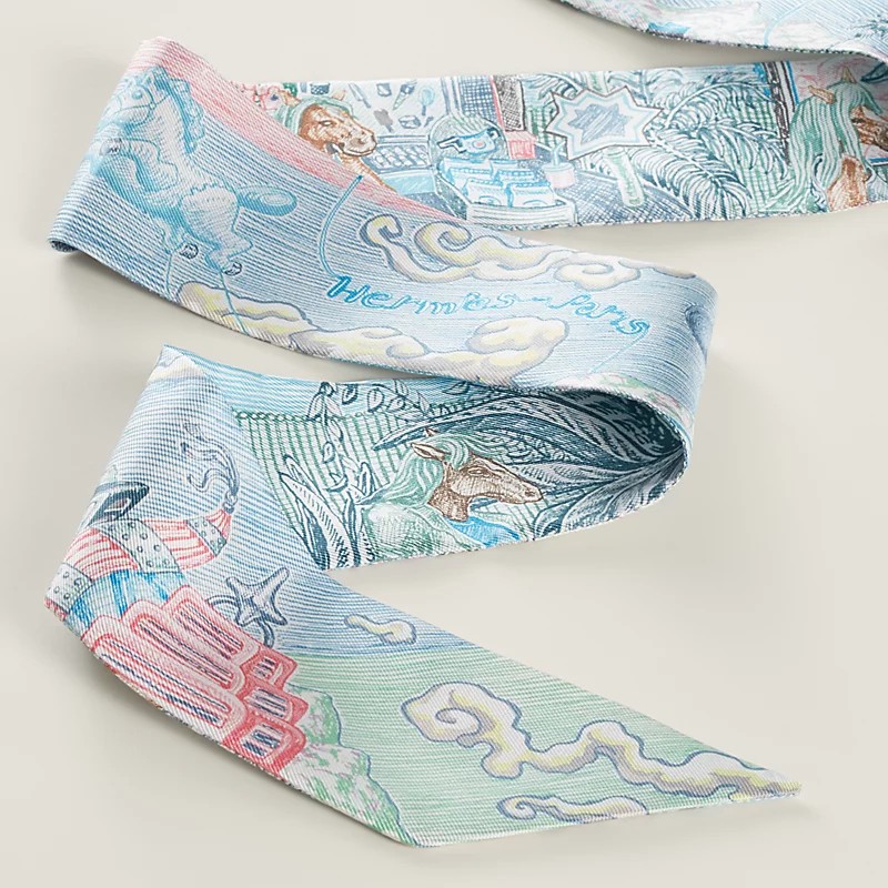 🔥全新 💯2026馬年新款 HERMÈS 爱馬仕 Twilly City of Light 藍色-1