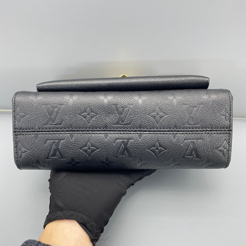 芯片款 路易威登/Louis Vuitton Vavin中號黑色壓花金色鏈條包-4