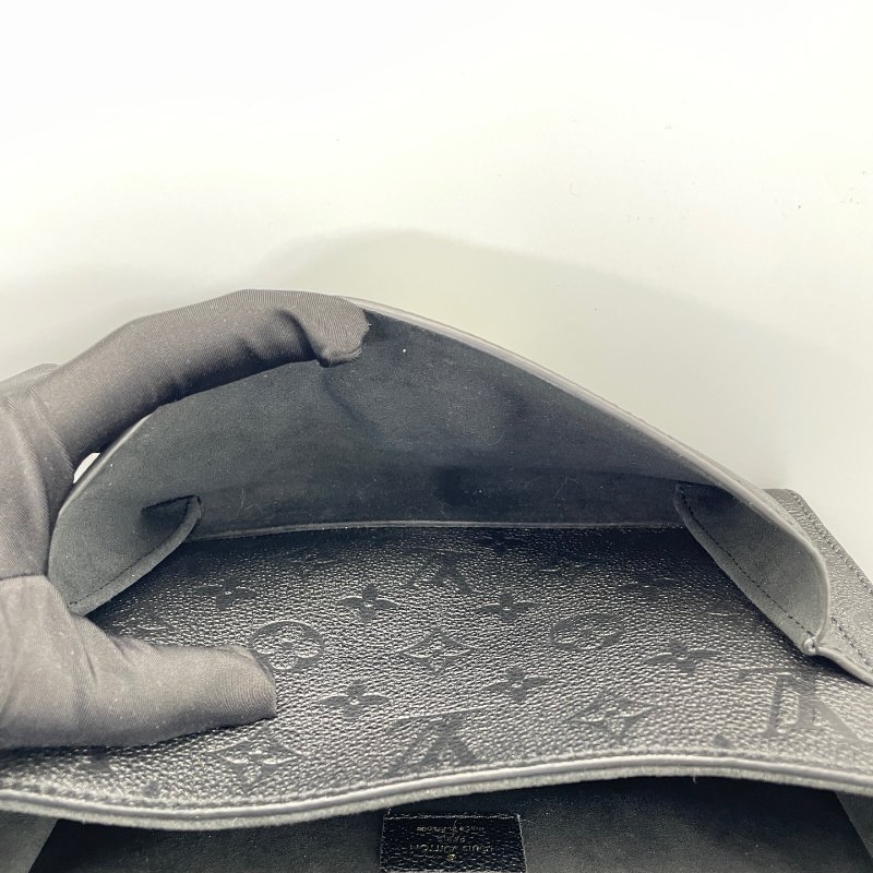 芯片款 路易威登/Louis Vuitton Vavin中號黑色壓花金色鏈條包-9