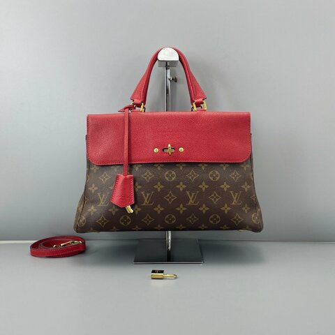 路易威登/Louis Vuitton 維納斯手提包老花拼紅色 手提包