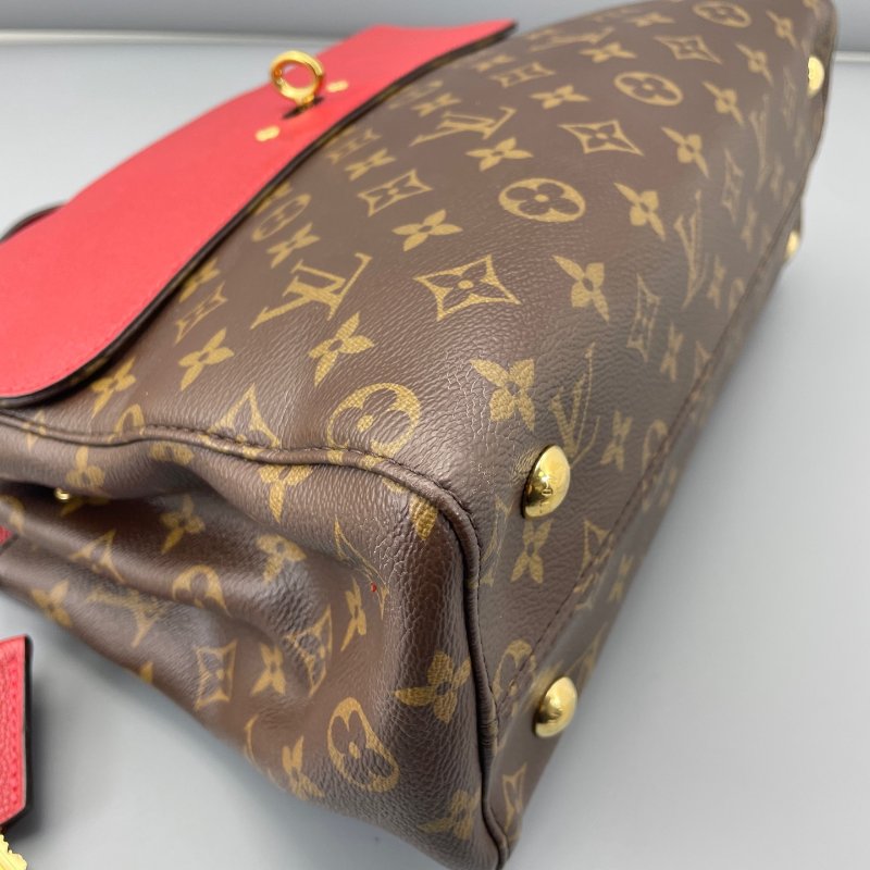 路易威登/Louis Vuitton 維納斯手提包老花拼紅色 手提包-4