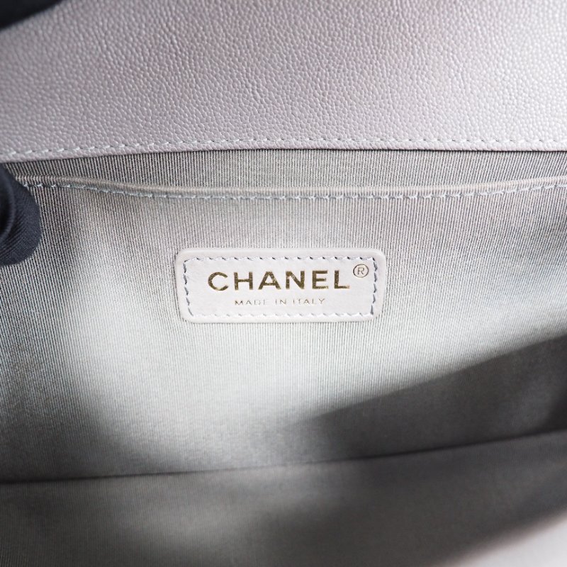 CHANEL Le Boy 25 香灰兒中號灰色 26開-20