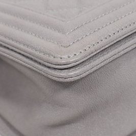 CHANEL Le Boy 25 香灰兒中號灰色 26開-25