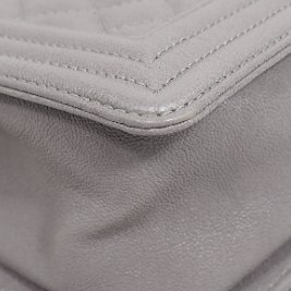 CHANEL Le Boy 25 香灰兒中號灰色 26開-27