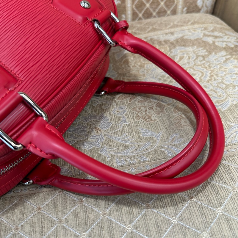 LV 紅epi銀釦Bowling Montaigne手提保齡球包M5932E-7