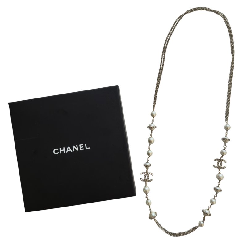 CHANEL CC 珠珠 長頸鏈-1