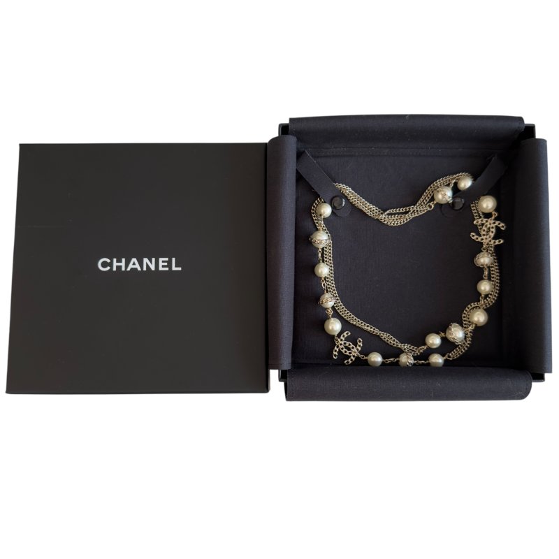 CHANEL CC 珠珠 長頸鏈-5