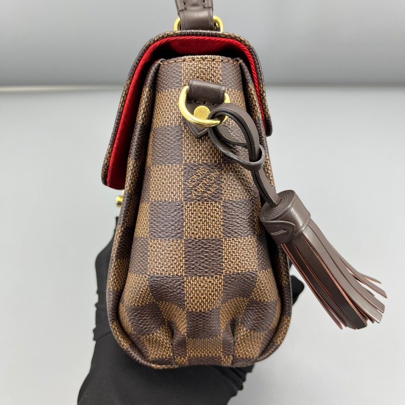 芯片款 路易威登/Louis Vuitton 流蘇郵差包棕棋盤格 手提包-2