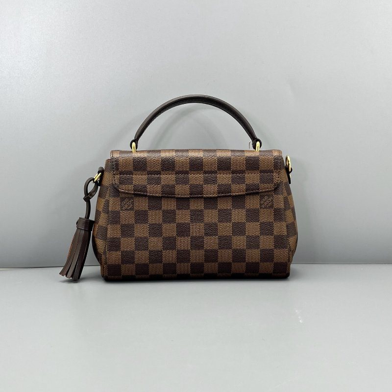 芯片款 路易威登/Louis Vuitton 流蘇郵差包棕棋盤格 手提包-6