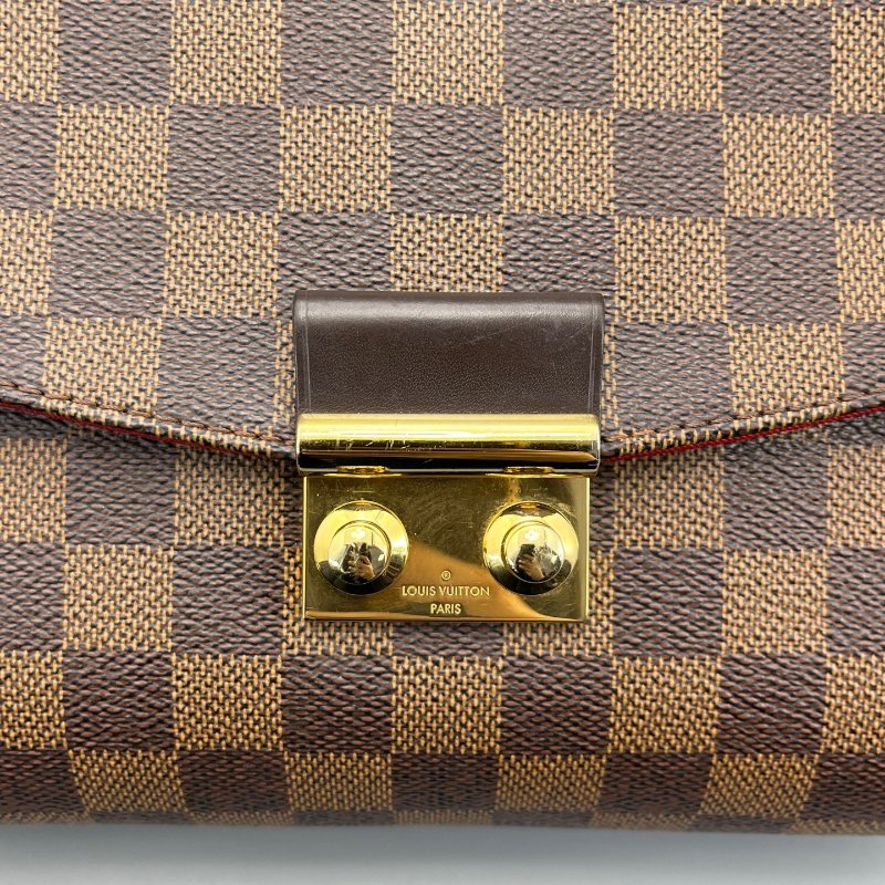 芯片款 路易威登/Louis Vuitton 流蘇郵差包棕棋盤格 手提包-10