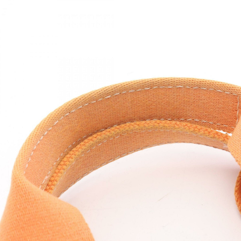 愛馬仕 Hermès Bora PM 手提包,帆布手提包,女士款,象牙色和橙色-4