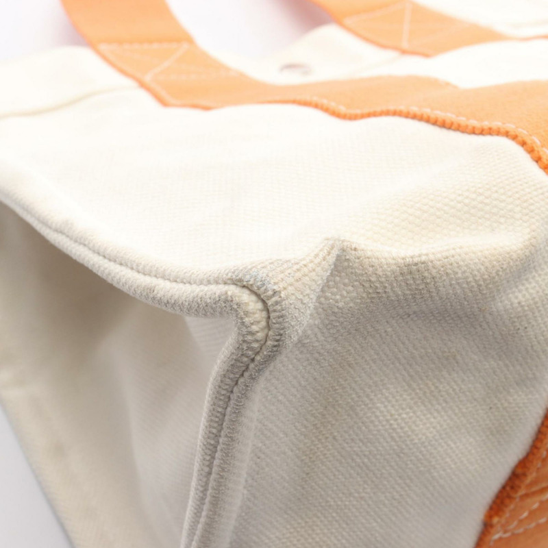 愛馬仕 Hermès Bora PM 手提包,帆布手提包,女士款,象牙色和橙色-5