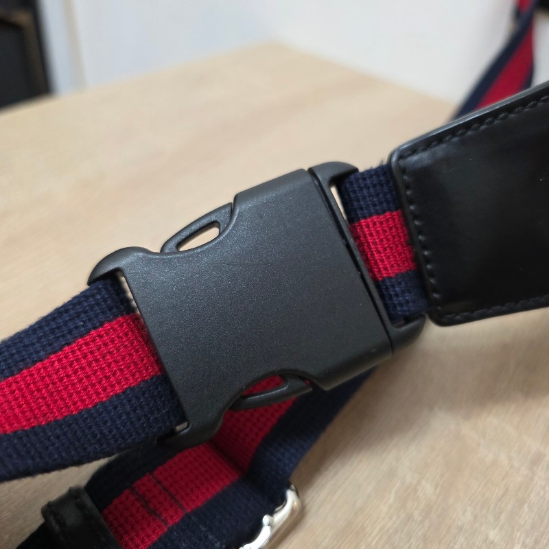 [ 新年優惠福利持續中🧧] Gucci黑灰老花拉鏈胸口包-22