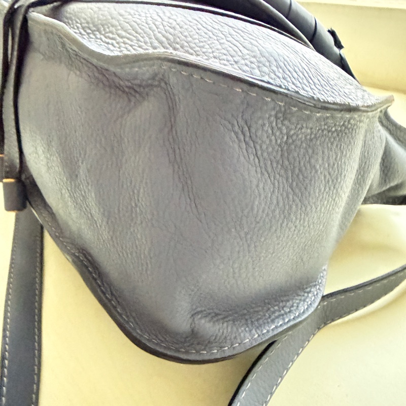 [極新] Chloé Marcie 經典中號牛仔藍兩用包-6