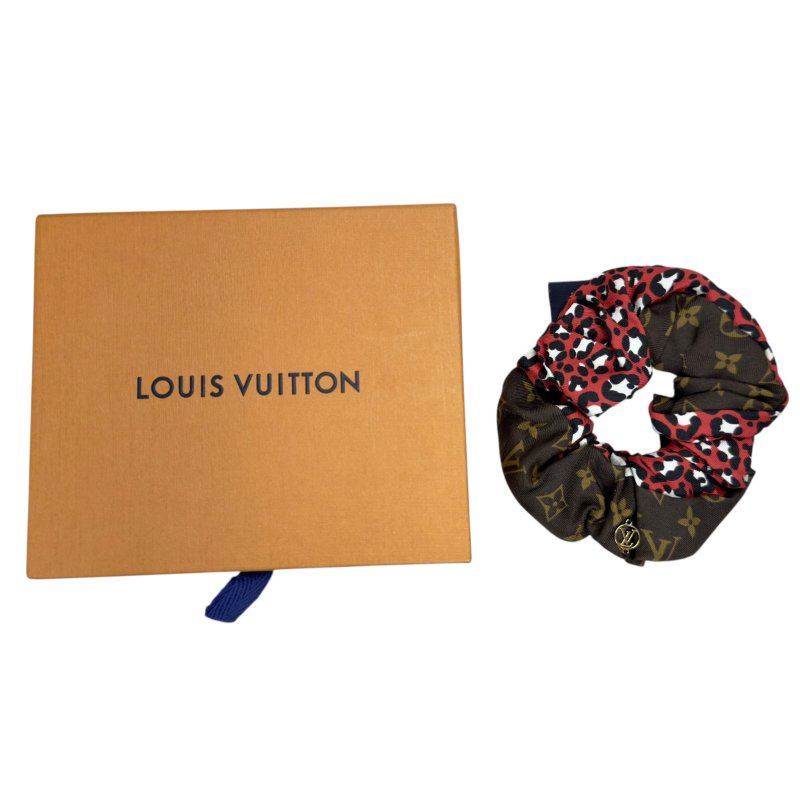 LOUIS VUITTON 老花 絲質 彈性髮圈-1