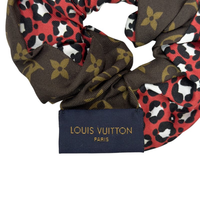 LOUIS VUITTON 老花 絲質 彈性髮圈-5