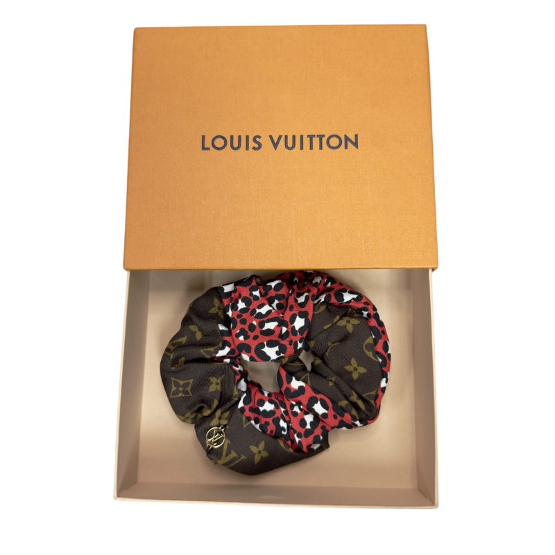 LOUIS VUITTON 老花 絲質 彈性髮圈-7