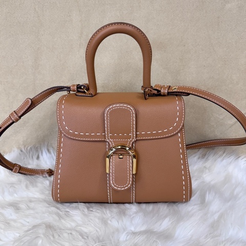 [ 市價約26萬 ］Delvaux Brillant PM 焦糖牛皮 近全新 全配