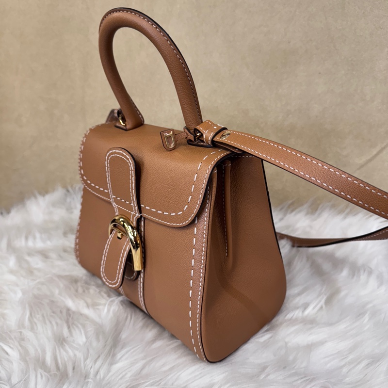 [ 市價約26萬 ］Delvaux Brillant PM 焦糖牛皮 近全新 全配-2