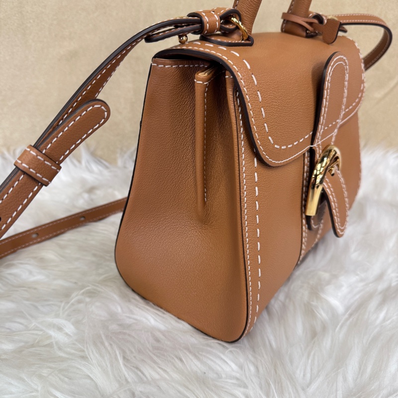 [ 市價約26萬 ］Delvaux Brillant PM 焦糖牛皮 近全新 全配-3