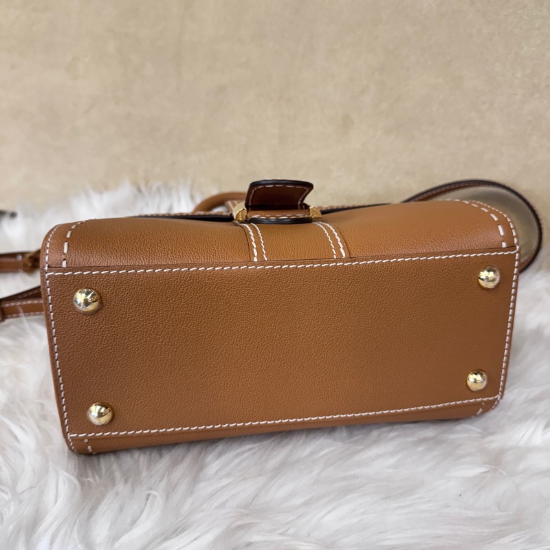 [ 市價約26萬 ］Delvaux Brillant PM 焦糖牛皮 近全新 全配-4