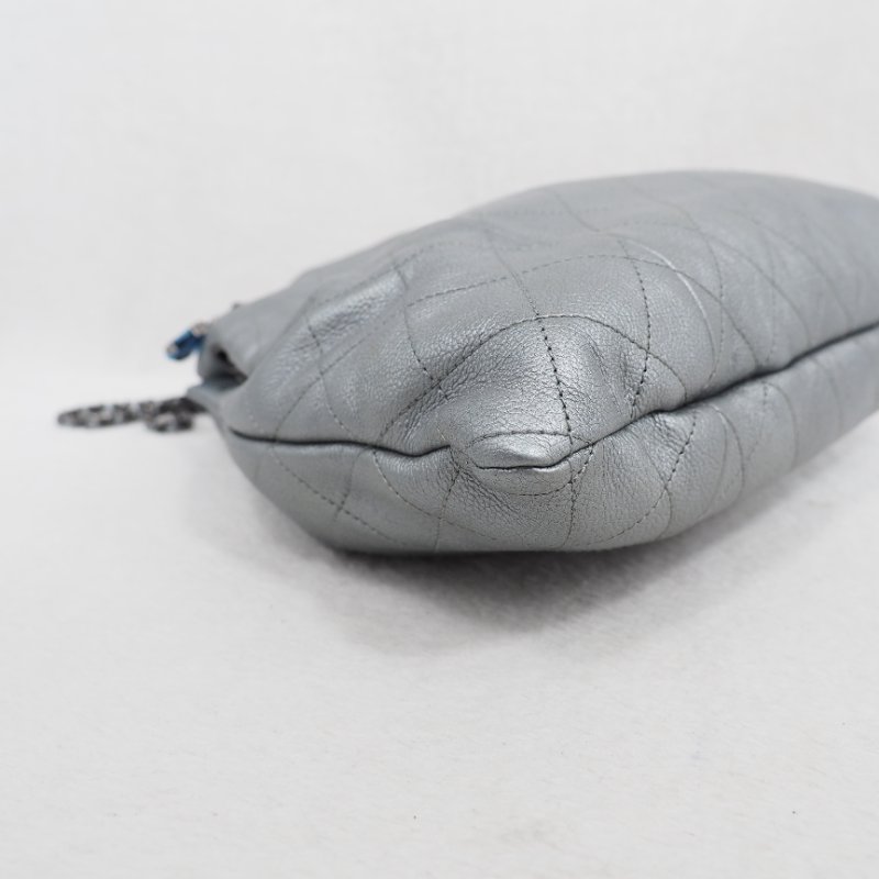 Chanel 16C Silver Chain Shoulder Bag 香奈兒銀灰色鏈條單肩包托特包-2