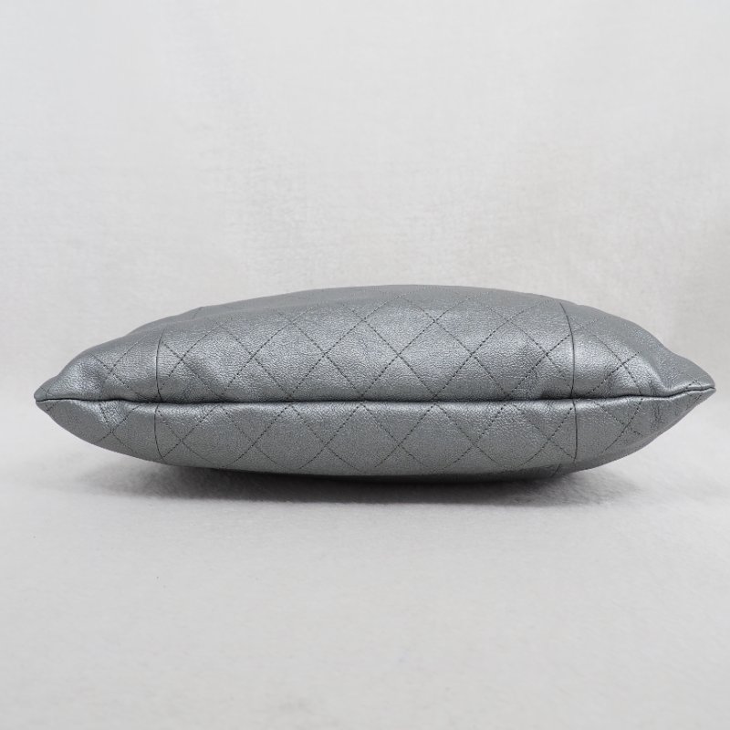 Chanel 16C Silver Chain Shoulder Bag 香奈兒銀灰色鏈條單肩包托特包-10