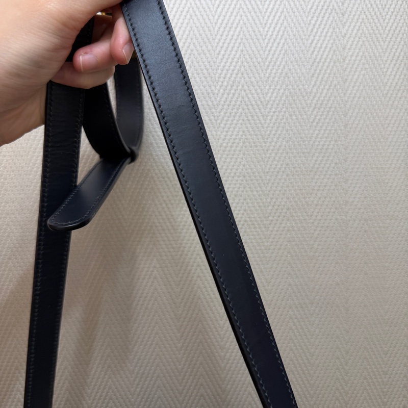 Dior 藍提花布霧金釦30 Montaigne小號肩斜背包-21