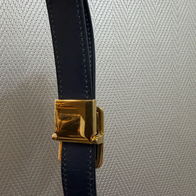 Dior 藍提花布霧金釦30 Montaigne小號肩斜背包-22