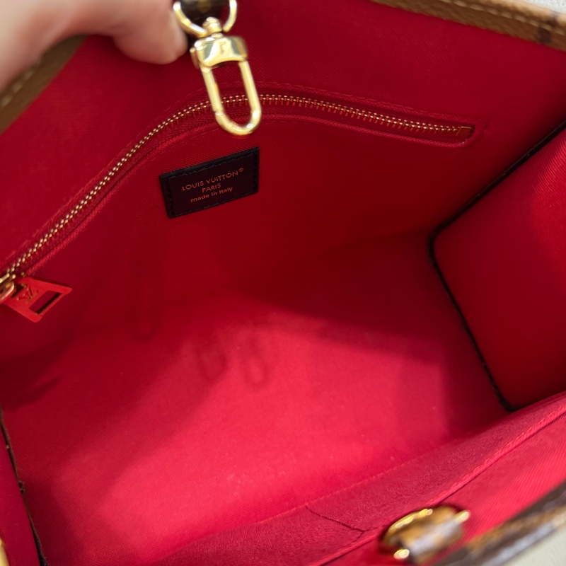 LV 雙色原花金釦On the go PM手提斜背包M46373-8