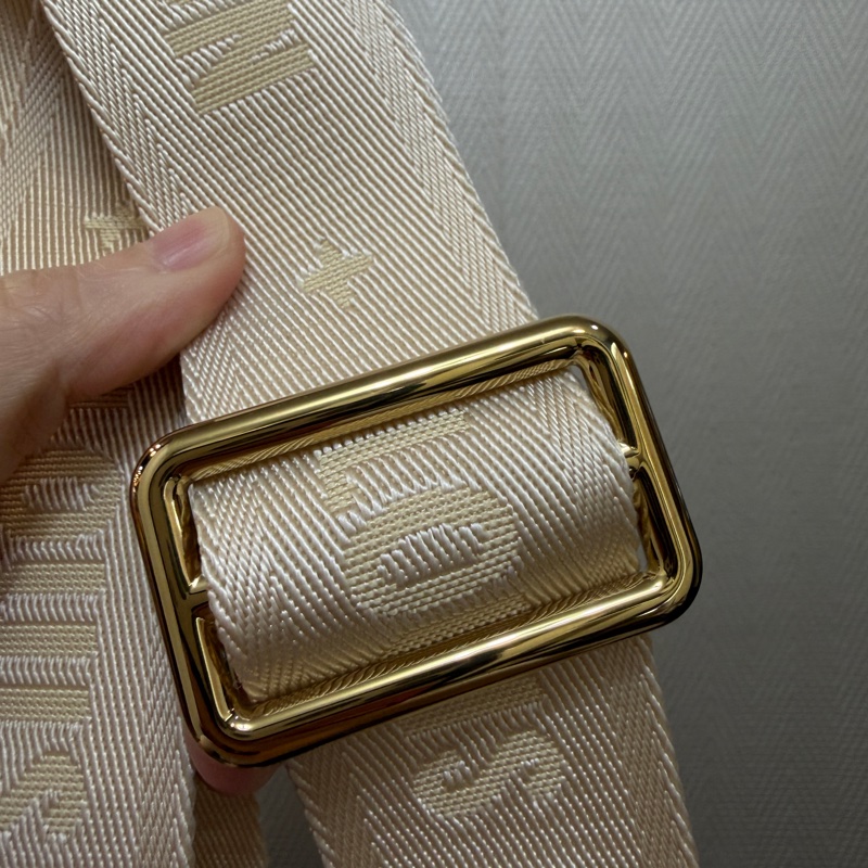 LV 雙色原花金釦On the go PM手提斜背包M46373-10