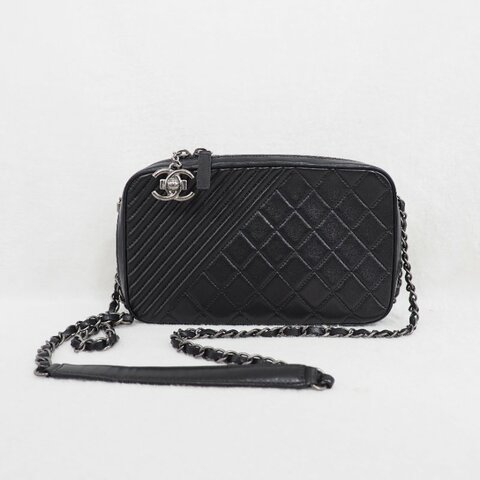 Chanel 15C Coco Boy Camera bag 香奈兒可可黑色雙層相機包