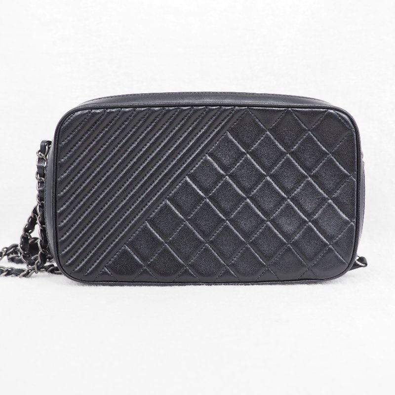 Chanel 15C Coco Boy Camera bag 香奈兒可可黑色雙層相機包-1