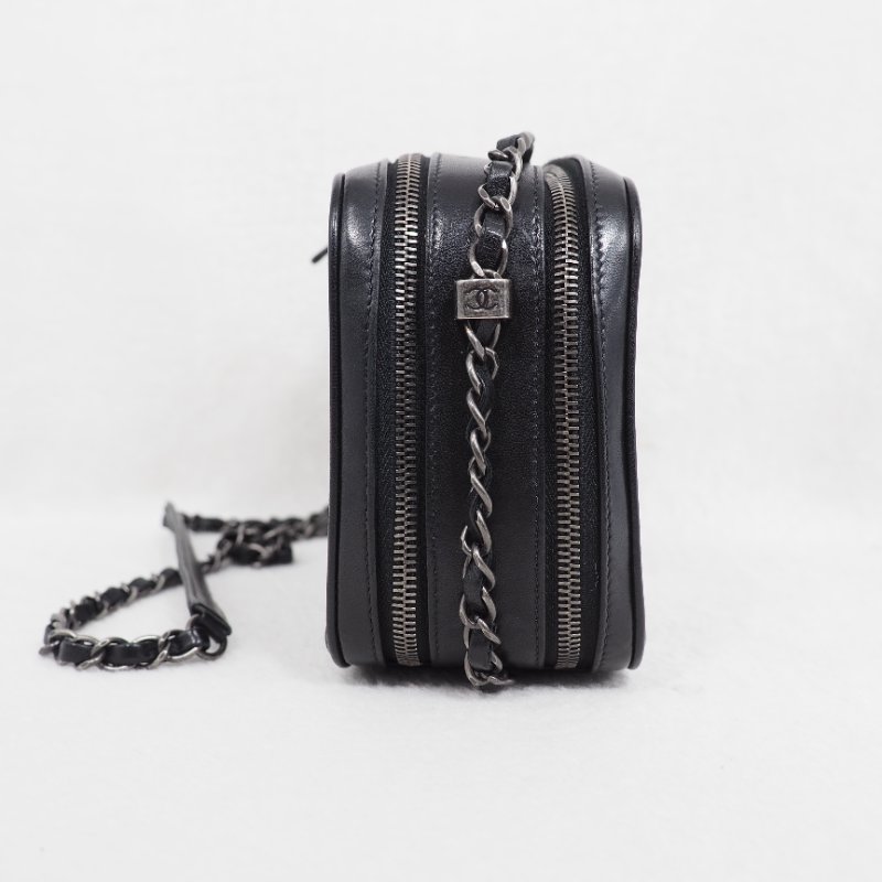 Chanel 15C Coco Boy Camera bag 香奈兒可可黑色雙層相機包-6