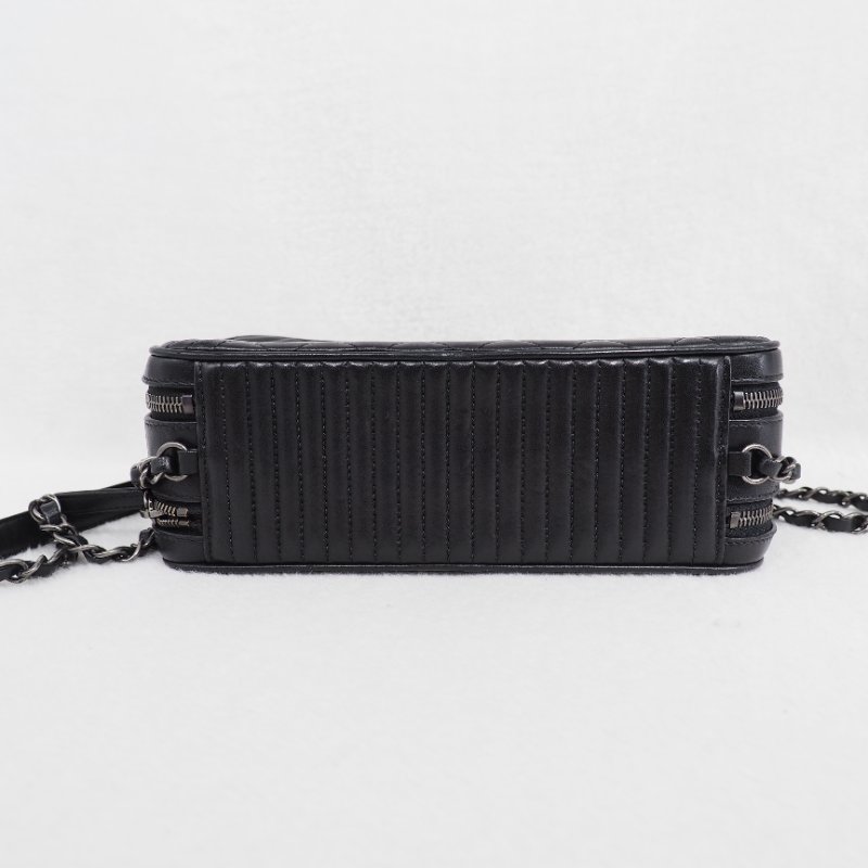 Chanel 15C Coco Boy Camera bag 香奈兒可可黑色雙層相機包-11