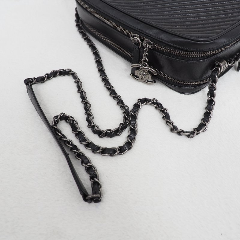 Chanel 15C Coco Boy Camera bag 香奈兒可可黑色雙層相機包-20