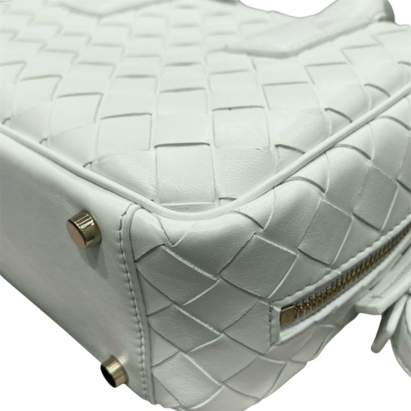 BOTTEGA VENETA 寶緹嘉 SMALL GETAWAY 編織格紋皮革包 薄荷綠 羊皮 金釦-8