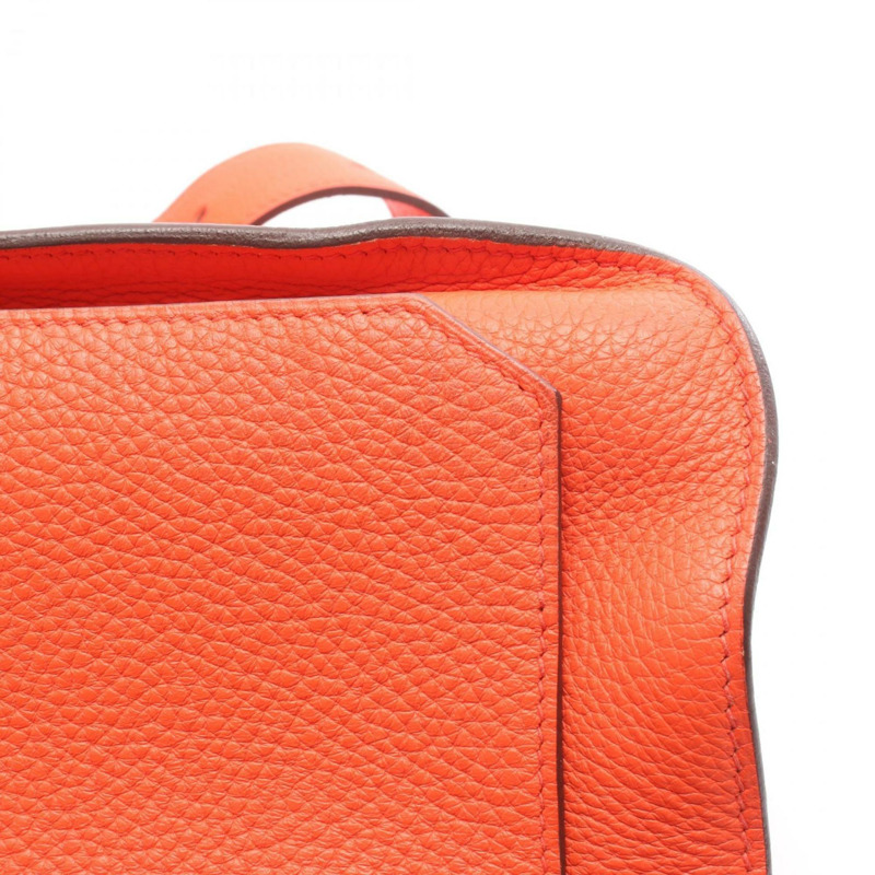 愛馬仕 Hermès Gypsiere 31 肩背包/手提包,Taurillon Clemence 皮革,橙色,女士款-5