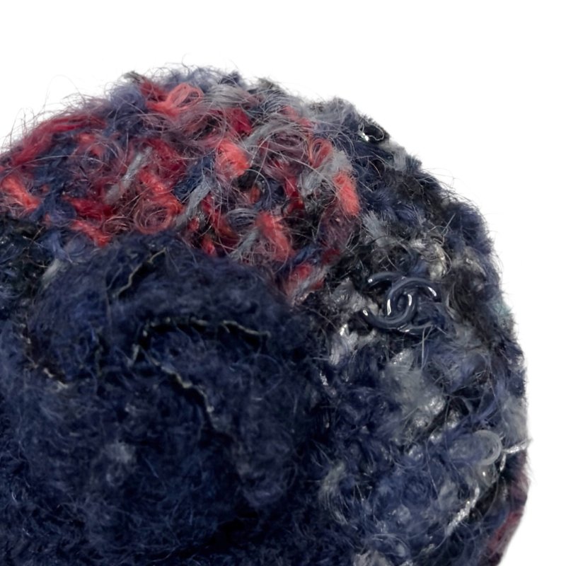 CHANEL CC 山茶花 粗花呢 胸針-1