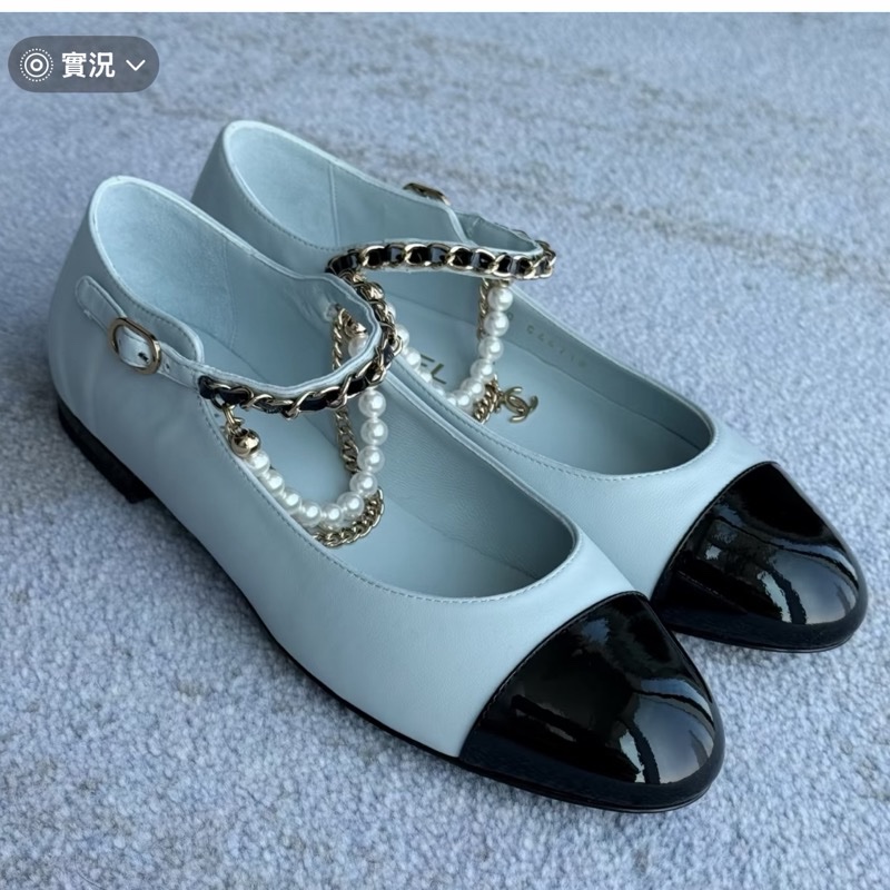 🌟✨Chanel 25B羊皮珍珠瑪莉珍鞋-2