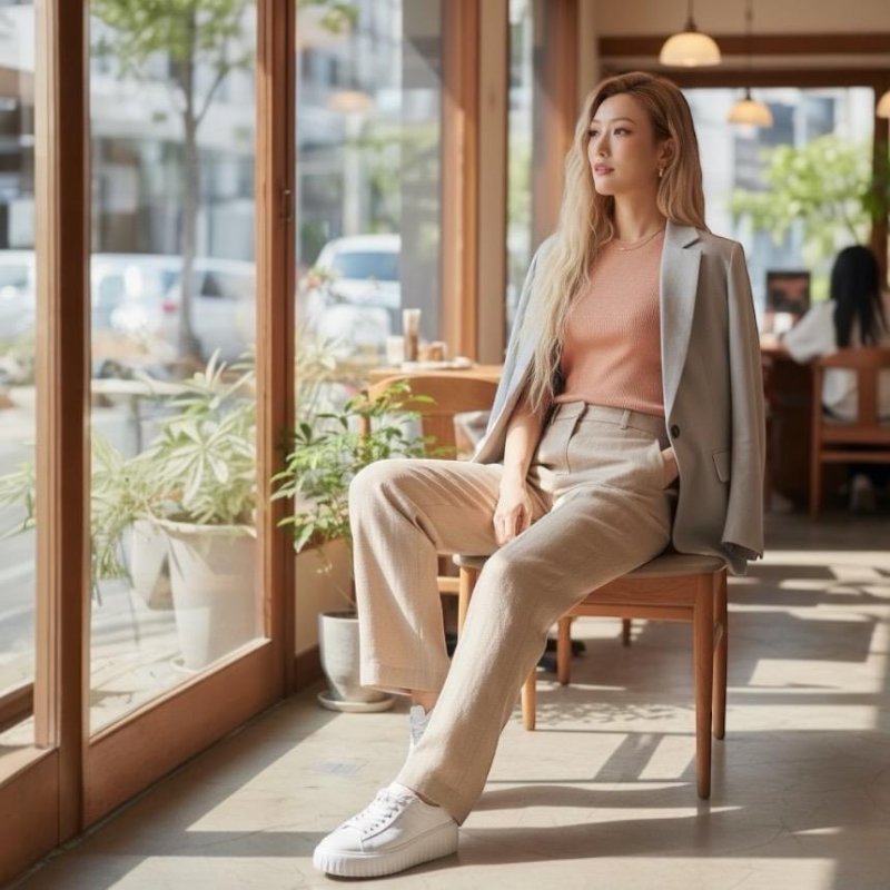 Hogan 女款 H-Stripes 光滑皮革6公分厚底餅乾運動鞋 白色 EU36/38/39/40-1