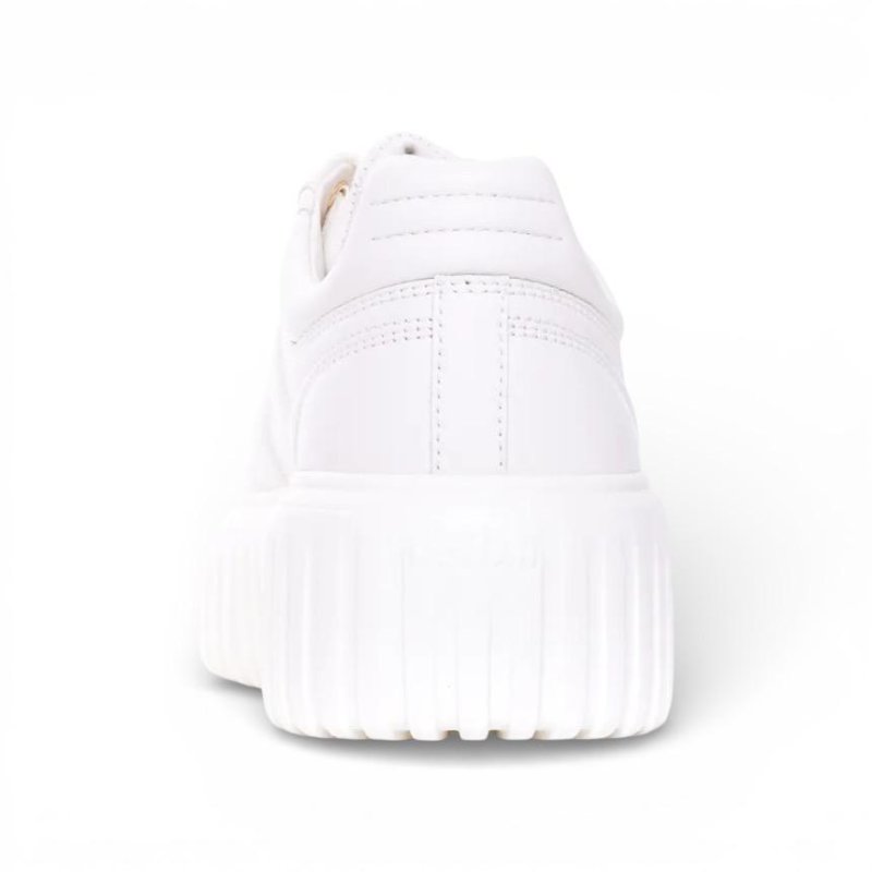 Hogan 女款 H-Stripes 光滑皮革6公分厚底餅乾運動鞋 白色 EU36/38/39/40-6
