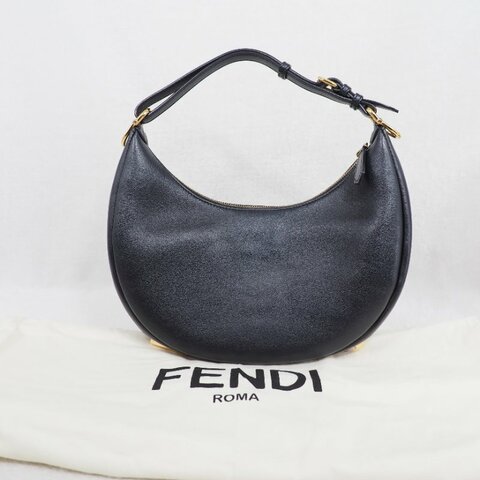 Fendigraphy Small 芬迪黑色小號月亮包單肩包