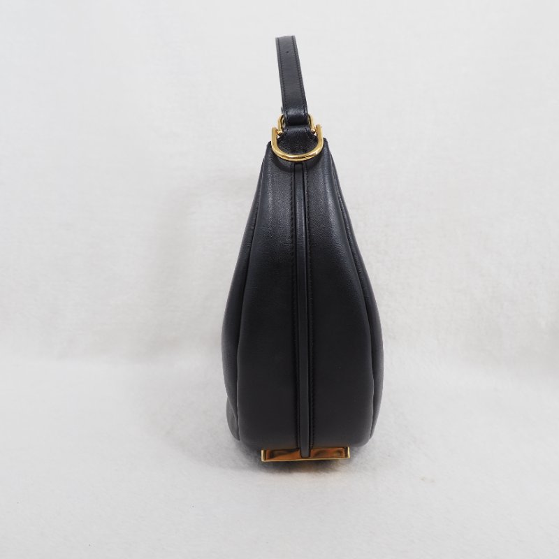 Fendigraphy Small 芬迪黑色小號月亮包單肩包-9