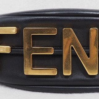 Fendigraphy Small 芬迪黑色小號月亮包單肩包-22