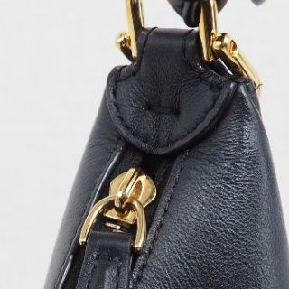 Fendigraphy Small 芬迪黑色小號月亮包單肩包-26