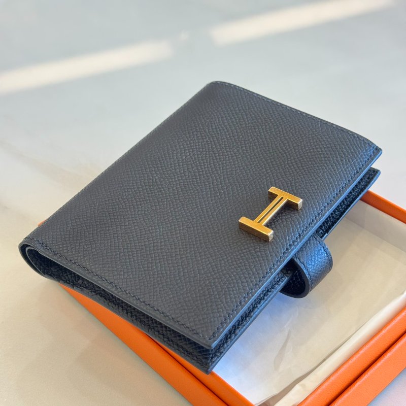 *SHIHNA名牌精品* HERMÈS Bearn中夾 黑金 Epsom皮-1