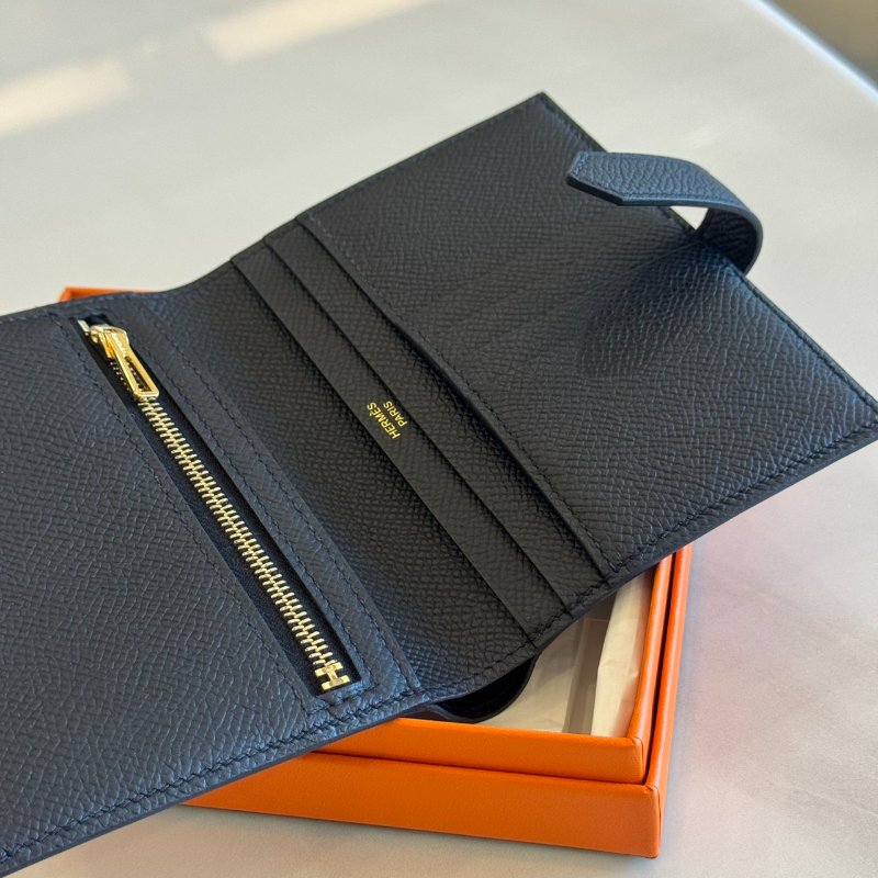 *SHIHNA名牌精品* HERMÈS Bearn中夾 黑金 Epsom皮-3