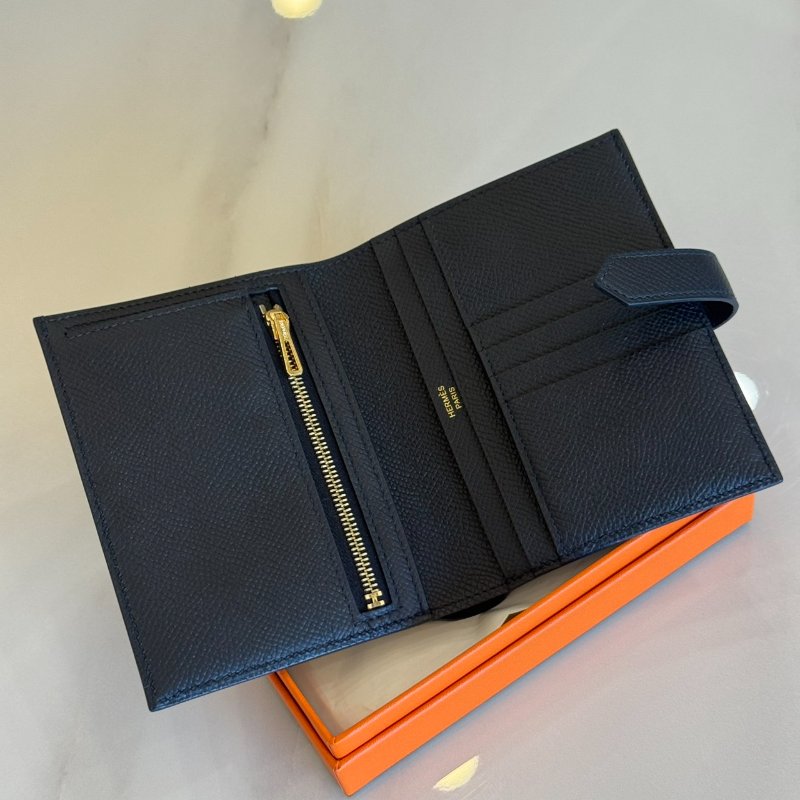 *SHIHNA名牌精品* HERMÈS Bearn中夾 黑金 Epsom皮-6